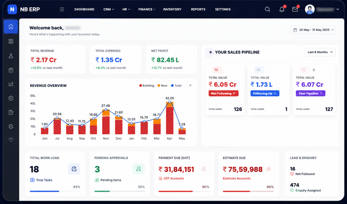 NB ERP Dashboard